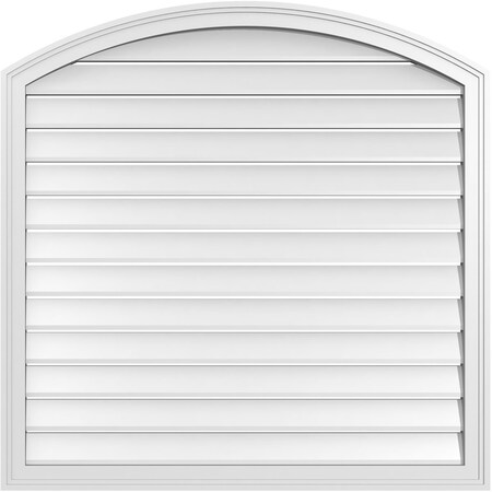 Ekena Millwork Arch Top Surface Mount PVC Gable Vent: Non-Functional, w/2"W x 1-1/2"P Brickmould Frame, 38"W x 42"H GVPAR38X4202SN